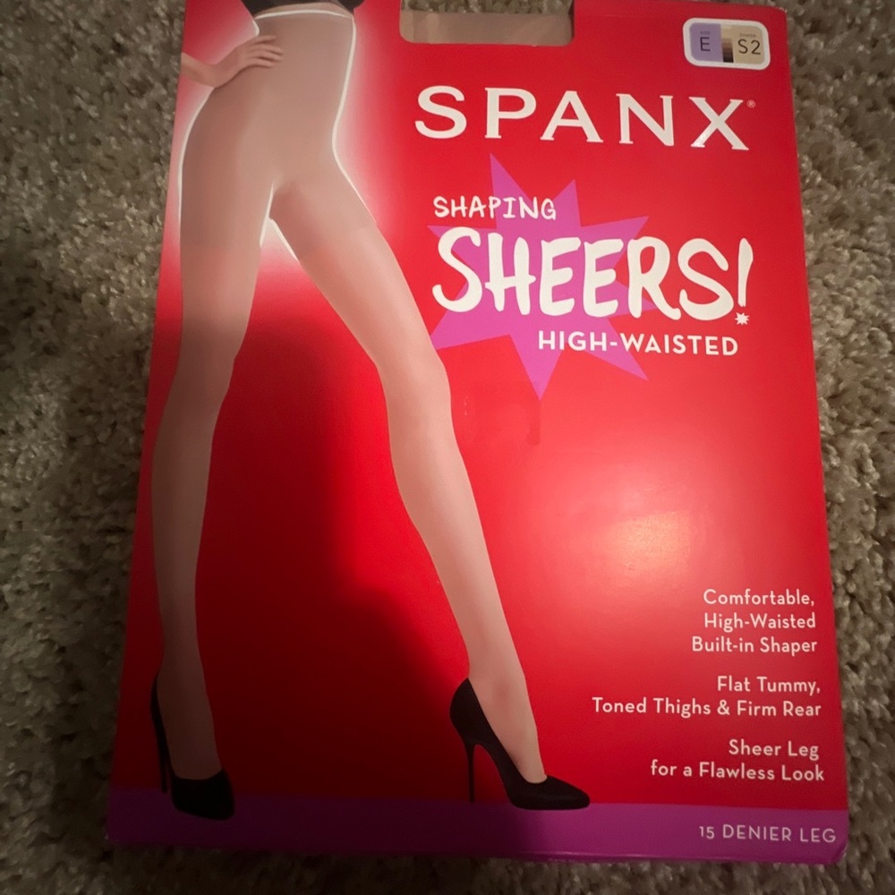 SPANX Shaping High-Waisted Sheers Size E Shade S2! NEW!
